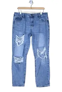 Rue21 Womens 16 Distressed Straight Boyfriend Jean