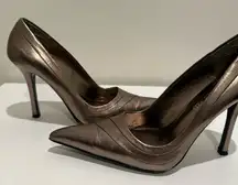 Aldo Shiny Bronze Heels