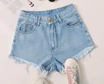 Flame Embroidered Denim Short