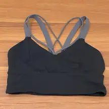 Pushing Limits Bra in Black/Titanium Size 8