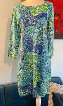 Lilly Pulitzer Lilly’s Lagoon Marlowe Dress Size M Medium EUC