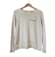 Good HYOUman Be Kind Light Gray Lauren Wreath Crewneck Pullover Sweatshirt Small