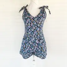 Miley Cyrus Blue Floral Romper Size Medium