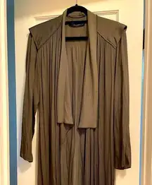 Zara woman army green drape jacket