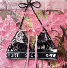 y2k halter crop sports bra black and white graphics