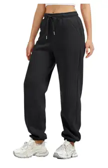 Cyenaly Black Fleece Lined Baggy Sweatpants Joggers NWT Size Small
