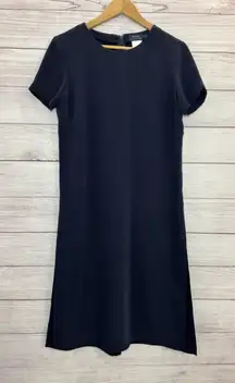 POLO RALPH LAUREN Maxi /beach Dress Short Sleeve Slit Pullover Navy Sz 4