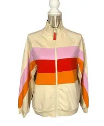 Lego X Target Full Zip Cream Striped Track Jacket Women Sz M