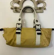 GAP Vintage Y2K Tan Nylon Satchel Bag