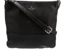 Kate Spade Stunning black pebbled leather minimalist crossbody bag retro chic