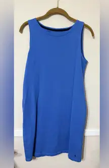 Joules | 100% Cotton Sleeveless Shift Pop Over Blue Dress | Size 10