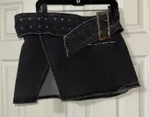 REVOLVE Black Denim Mini Skirt