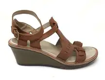 Merrell  Women's Size 10 Brown Sirah Cloak Sandal Wedge Prairie Leather