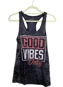 Ground to Overhead Black Good Vibes Only Tank Sz M