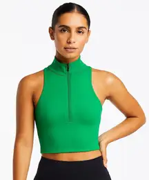 Vitality Cosmopolitan Compression Top Zip Up Green Work Out Women's Size XS‎