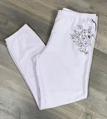 WildFox Blooms Rory Jogger Pants Lilac Purple Medium