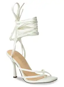 Chase + Chloe Wraparound Sandals Size  8 OffWhite Square Open Toe