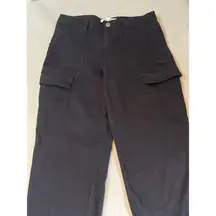 YMI Jeans USA Black Cargo Pants Size 11/30 Cotton/Spandex Womens Relaxed Fit Mad