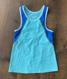 Pearl Izumi Teal and Navy with lime stitching Tank Top size M