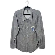 Gameday Couture Memphis Tigers Gray Knit Button-Up Shirt with Logo Size XL