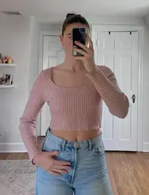 Double Zero Cropped Long Sleeve Top