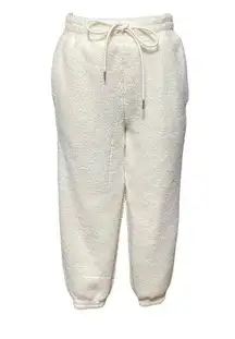 NEW Shoe Dazzle Furry Fleece Joggers in Cream Size XS