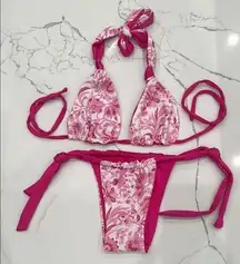 Pink Floral Bikini Set