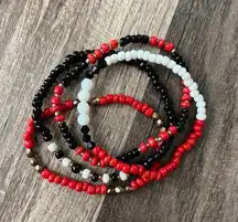 Handmade beaded pokemon-inspired set of bracelets