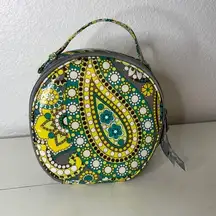 Vera Bradley  Small Gray/Green/Yellow Cosmetics Bag‎