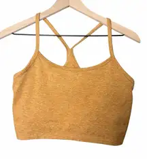 Aerie OFFLINE The Hugger Longline Racerback Sports Bra Dark Nude size L