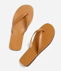 Madewell The Gabi Thong Slide Sandal leather tan women’s Size 6 NWT