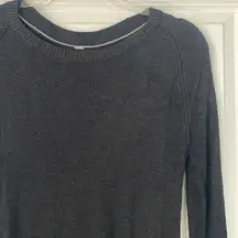 Lululemon Sit in Lotus Sweater Dark Heathered Gray Merino Wool Size 8
