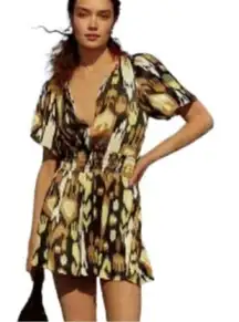 🆕 Anthropologie Somerset Flowy Shorts Romper size XS BIN K‎