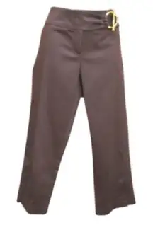 NWT Brown Sateen Cropped Pants