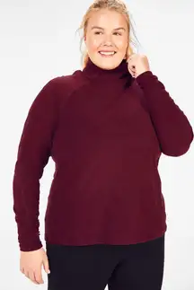 | Lexi Burgundy Ruched Long-Sleeve Top