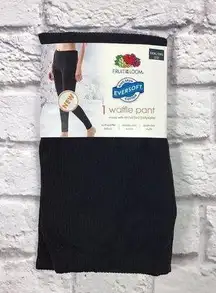 NEW Fruit of the loom XXL/3XG Black waffle Pants