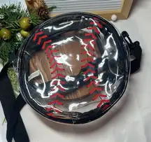 Clear Baseball Design Crossbody Bag