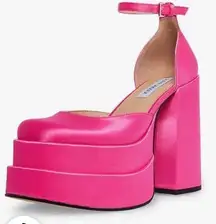 Pink Satin Heels