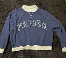PARKE Mockneck Sweatshirt Varsity Grey Navy