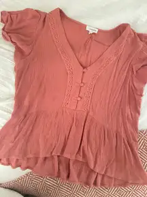 Coral Blouse