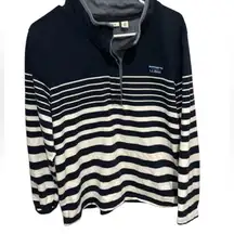 LL. Bean navy striped pullover  women’s XL regular