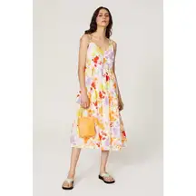 Peter Som Collective Sleeveless Floral Printed Midi Dress Size 8