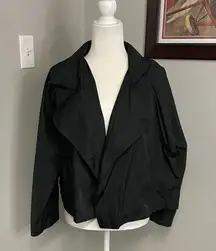 Planet by Lauren G Black Cape Microfiber and Nylon blend One size Oversized