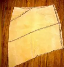 Vintage tan leather skirt, size 6/28 inch BoHo