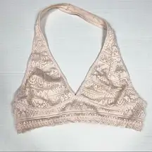 Xhileration Light Pink Lace Perfect Halter Bralette