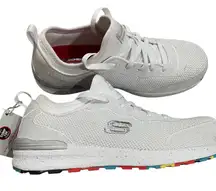 Skechers Work Women‎ Comp Toe Shoes 9.5 White Air-Cooled Memory Foam Slip Resist