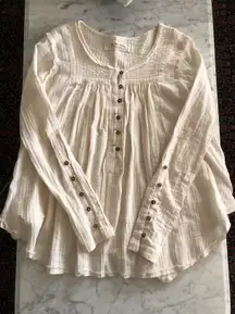 Ivory Long Sleeve Blouse