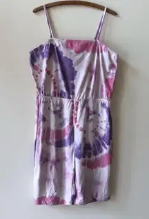 Purple Pink Tie Dye Bodysuit Romper