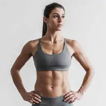 NWT NOBULL Plush Heather Sports Bra - XS - Heather Grey