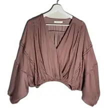 Mustard Seed Blouse Women's Size S Purple Oversized Boho